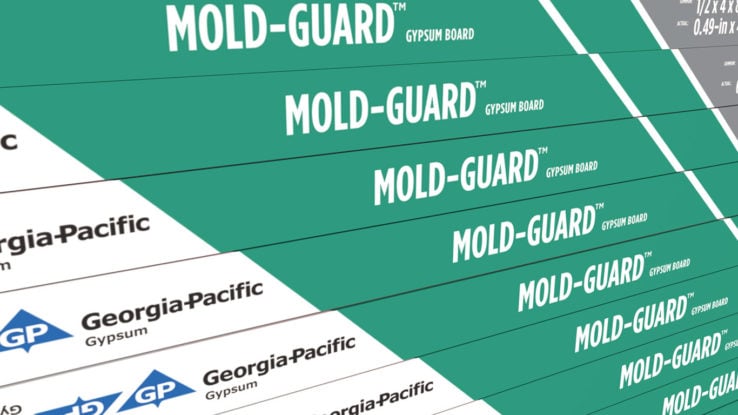 ToughRock® Mold-Guard™ Gypsum Board product rendering - close 