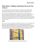 DensElement® Barrier System Cladding Attachments Put to the Test