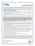 DensDefy® Liquid Barrier Legal Document Limited Warranty - USA (English)