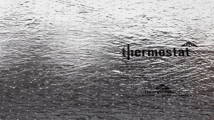 Thermostat® Radiant Barrier front side product image showing logo