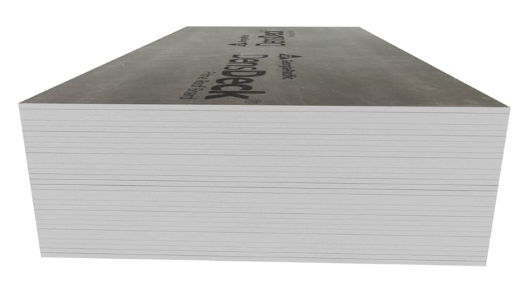 DensDeck Prime Roof Board product renderings - roof boards stacked
