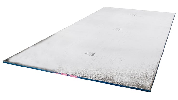 Thermostat® Radiant Barrier product laying flat with an left angle