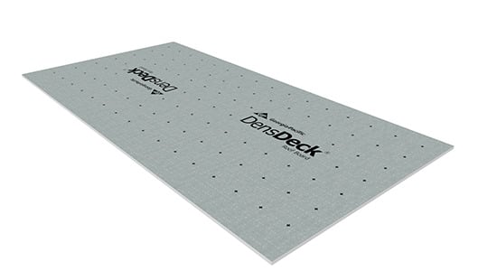 DensDeck Roof Board product rendering - product is laying flat with fastener holes