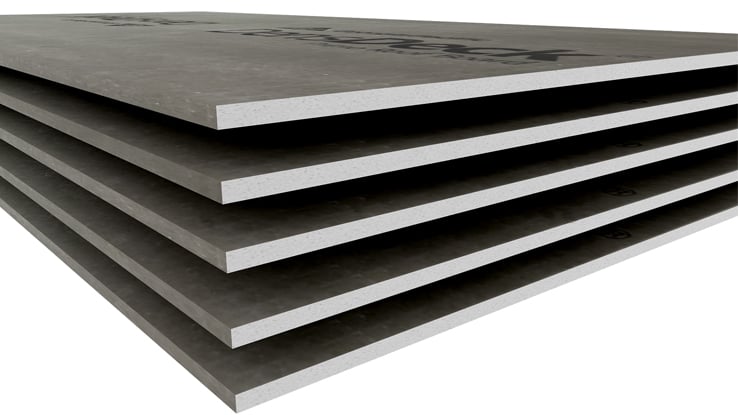 DensDeck Prime Roof Board product renderings - roof boards stacked and separated 