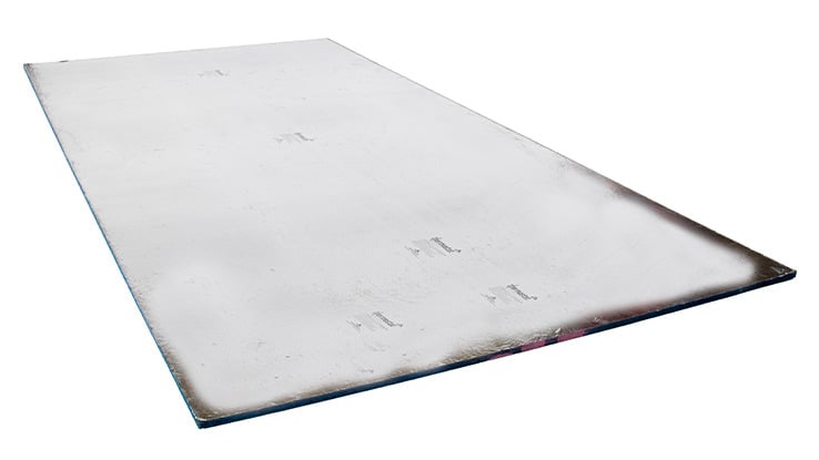 Thermostat® Radiant Barrier product laying flat with an right angle