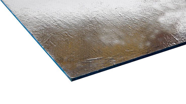 Thermostat® Radiant Barrier product laying flat with details of the corner of the product
