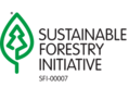 Sustainable Forestry Initiative Logo - Green leaf with a tree inside 